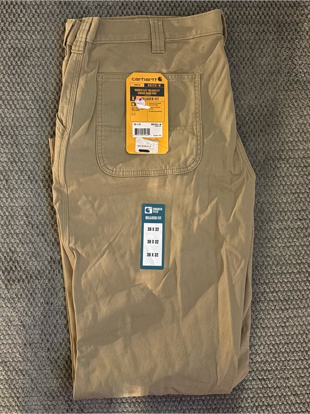 Carhartt Men's Relaxed Fit Khaki/Tan Work Chinos